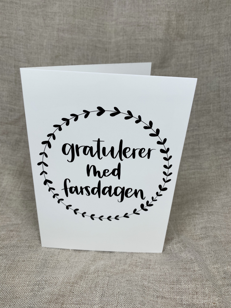 Gratulere Med Farsdagen Kort Hjertekrans Lykkelig As